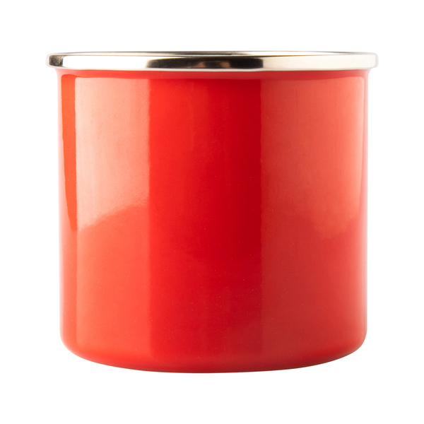 R08231.08 - Kubek emaliowany Oldschool 500 ml, czerwony