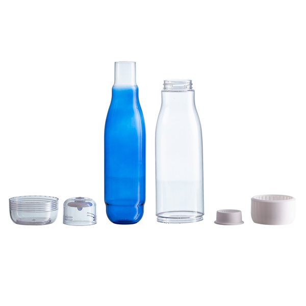 R08269.04 - Butelka szklana z osłoną Smart 520 ml, niebieski