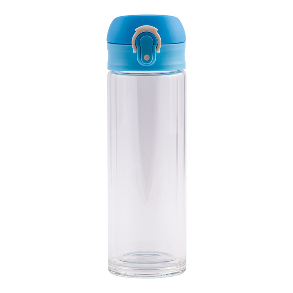 R08284.28 - Butelka szklana Abisko 280 ml, jasny niebieski