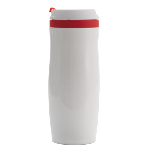R08336.08 - Kubek termiczny Viki 390 ml, czerwony/biały