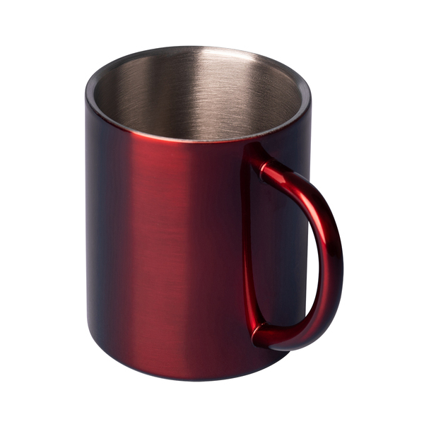 R08490.08 - Kubek stalowy Stalwart 300 ml, czerwony