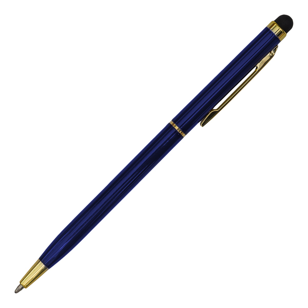 R73409.42 - Długopis aluminiowy Touch Tip Gold, granatowy